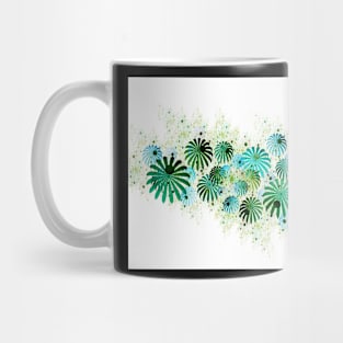 Green flowers Mug